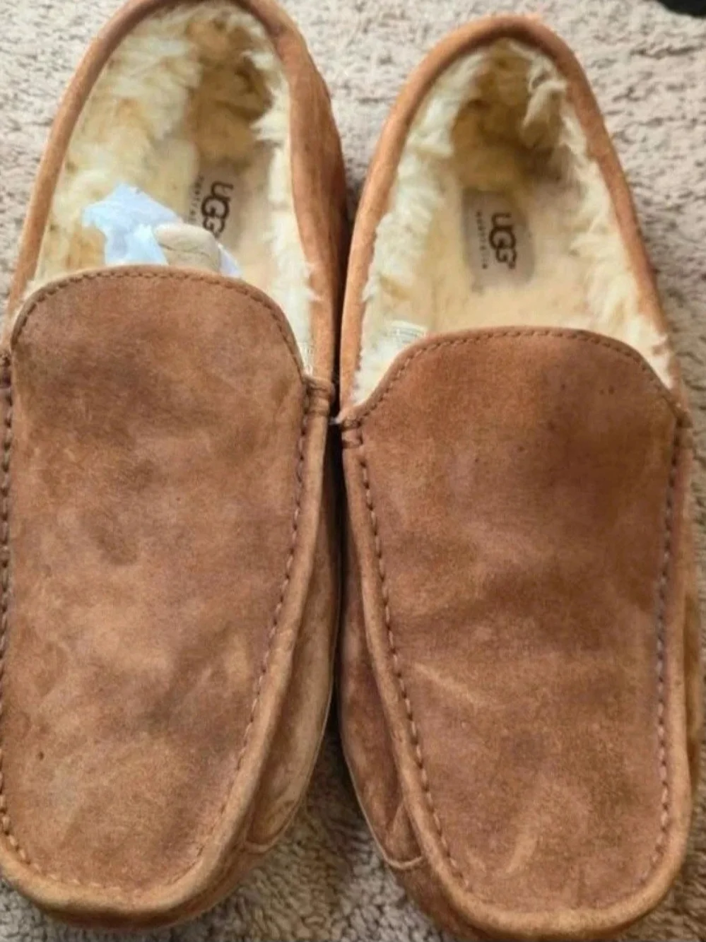 UGG Men's Chestnut Suede Shearling Lined Slip-On